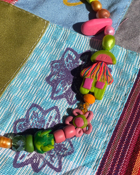 Kubo Prutas Necklace in Lime Berry