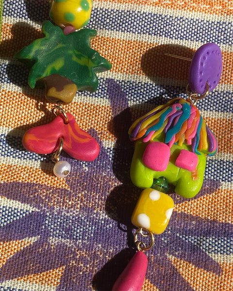 Mismatched Kubo Drop Earrings