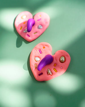 Anthurium Bloom Earrings in Rosas