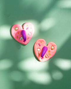 Anthurium Bloom Earrings in Rosas