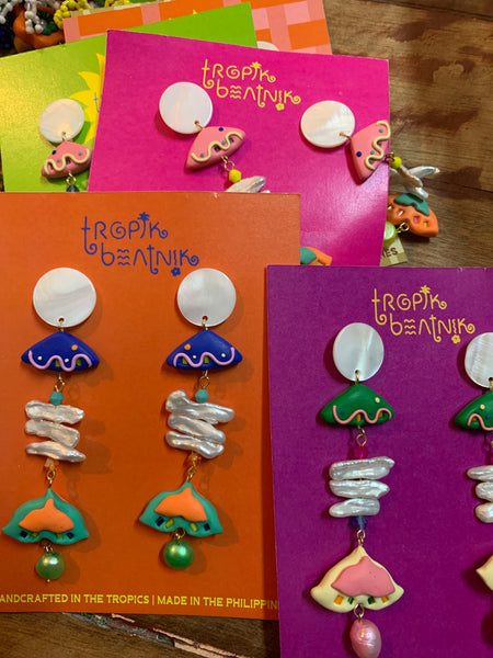 colored isda pearl earrings
