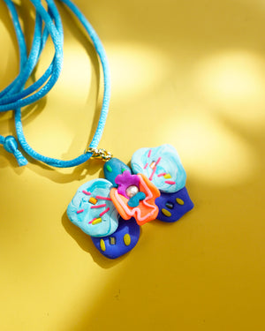 Orchid Tie Necklace in Alon