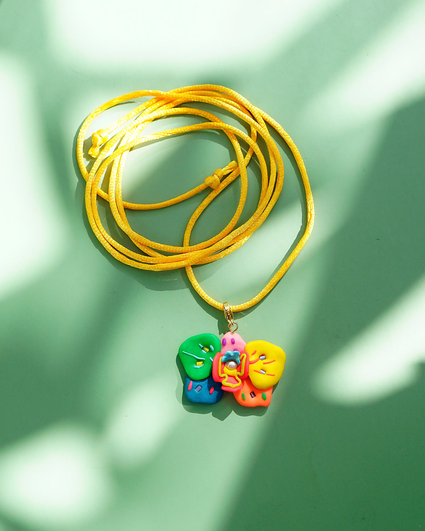 Orchid Tie Necklace in Neon Hardin