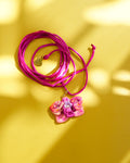 Orchid Tie Necklace in Dark Rosas