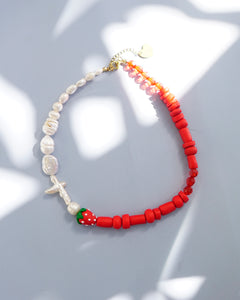 Strawberry Pearl Necklace