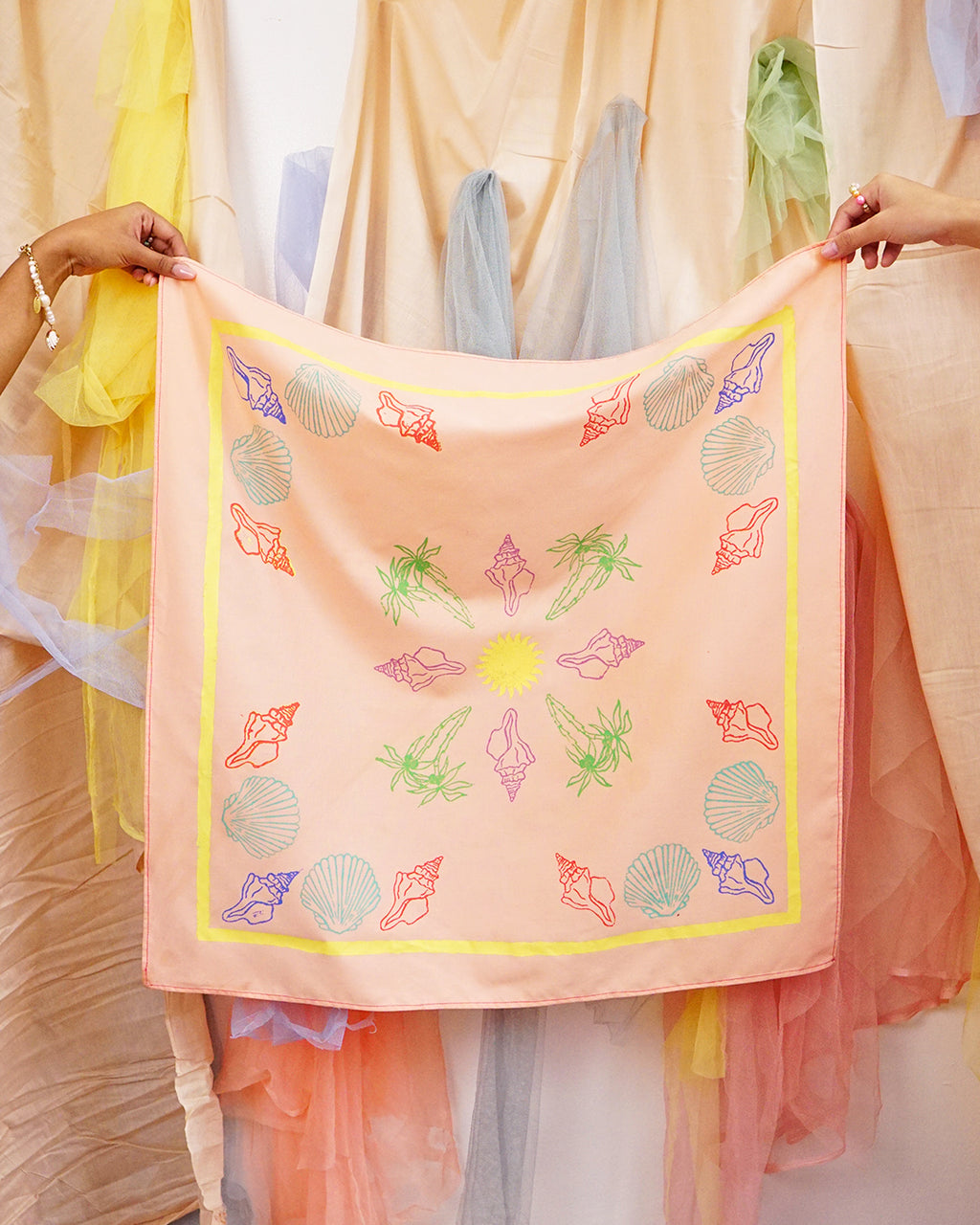 Tropik Bandana in Peach Pop