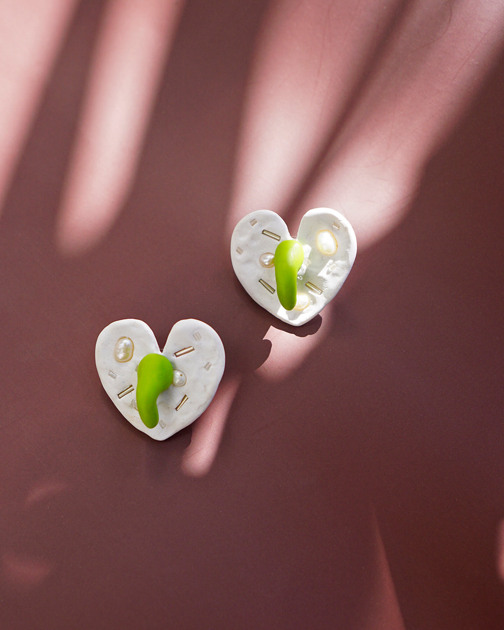 Anthurium Bloom Earrings in Ulap
