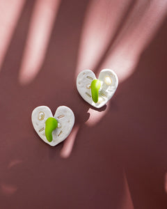 Anthurium Bloom Earrings in Ulap