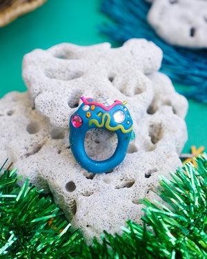 Coral Ring in Alon