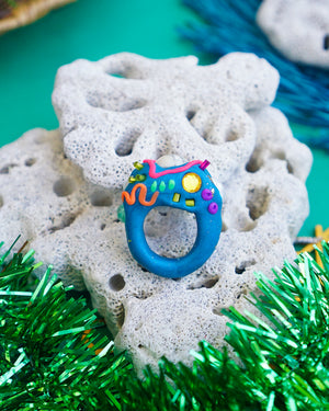 Coral Ring in Alon