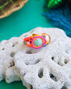 Coral Ring in Kahel