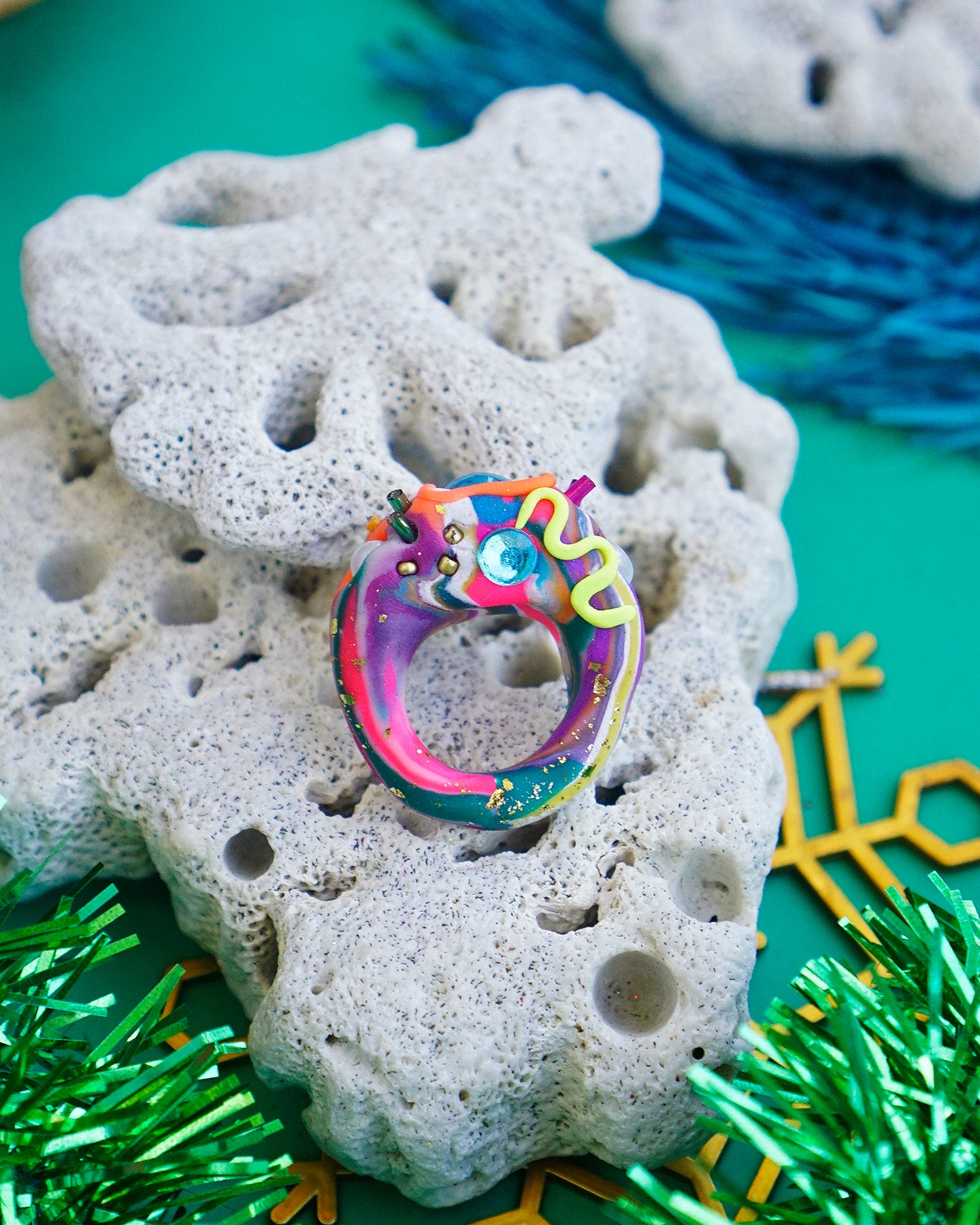 Coral Ring in Unicorn