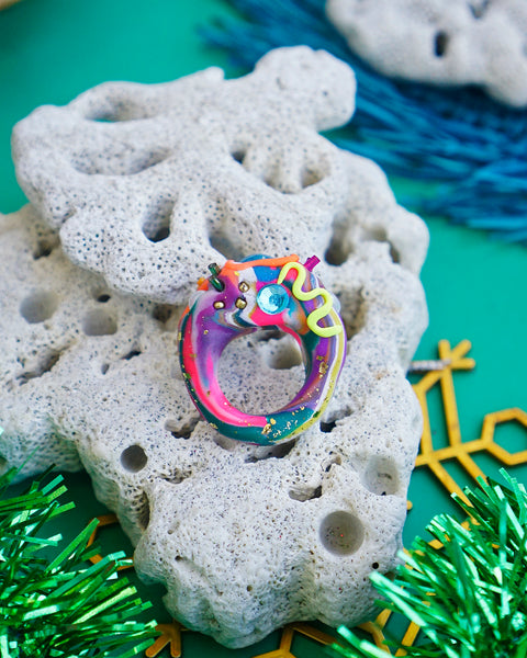 Coral Ring in Unicorn