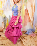 Coral Ruffle Skirt in Orchid