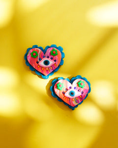 Eye See You Earrings in Teal Paradise