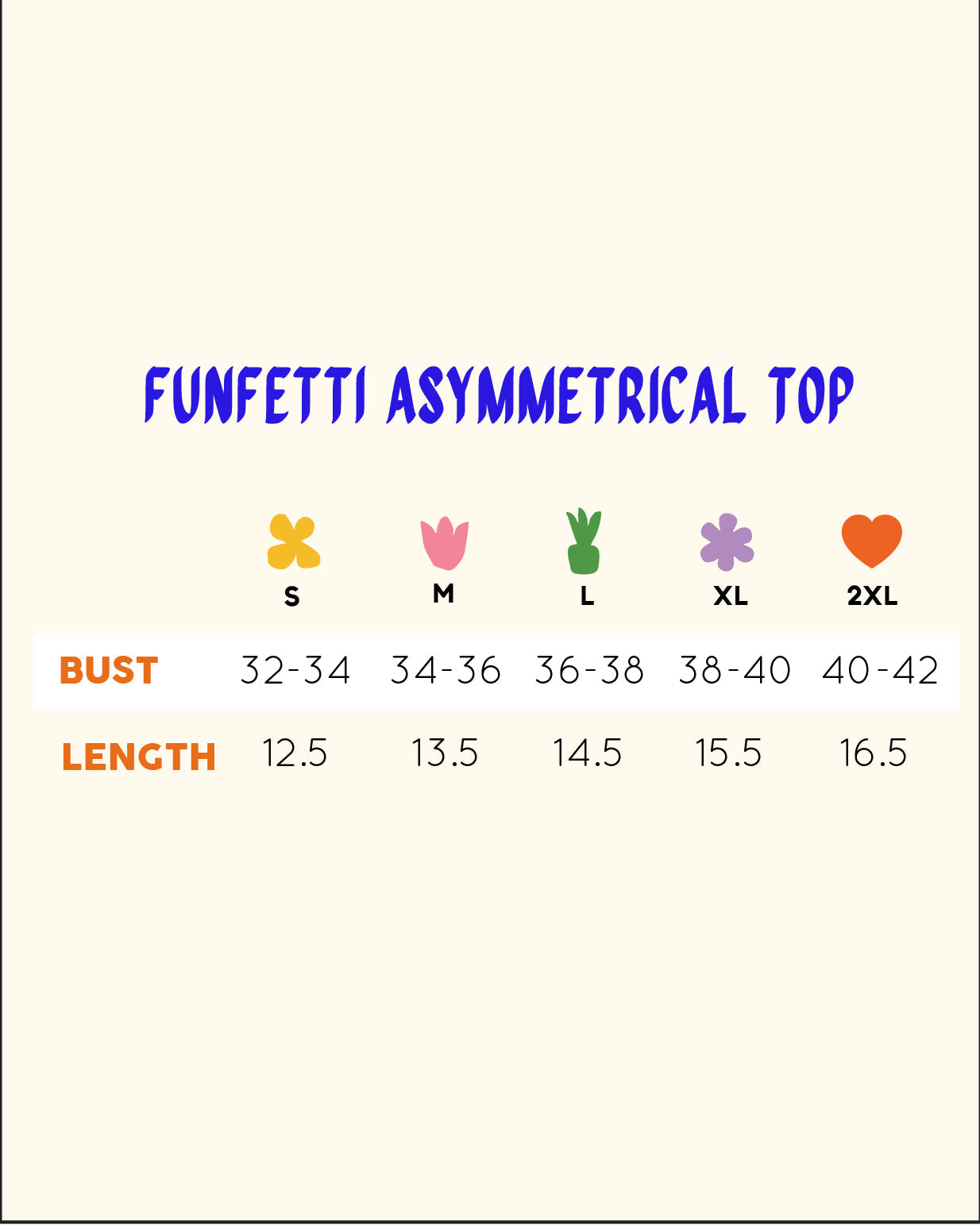 Funfetti Asymmetrical Top *SAMPLE*