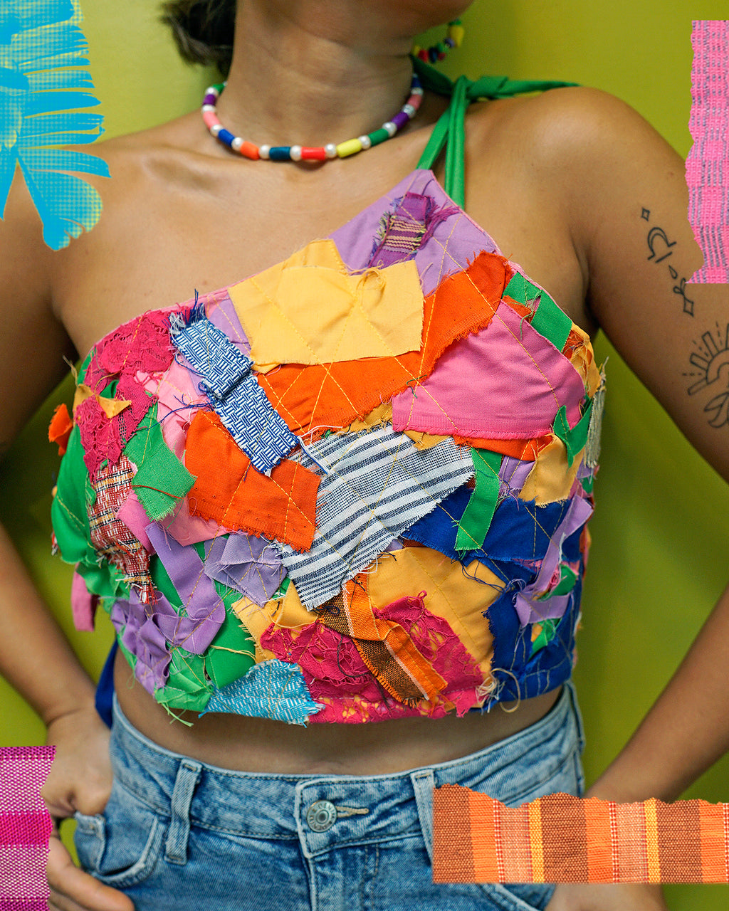 Funfetti Asymmetrical Top