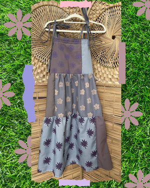 Patch Dress in Tropical Ube