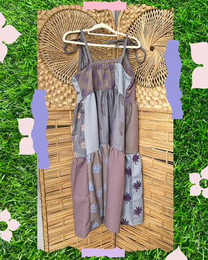 Patch Dress in Tropical Ube