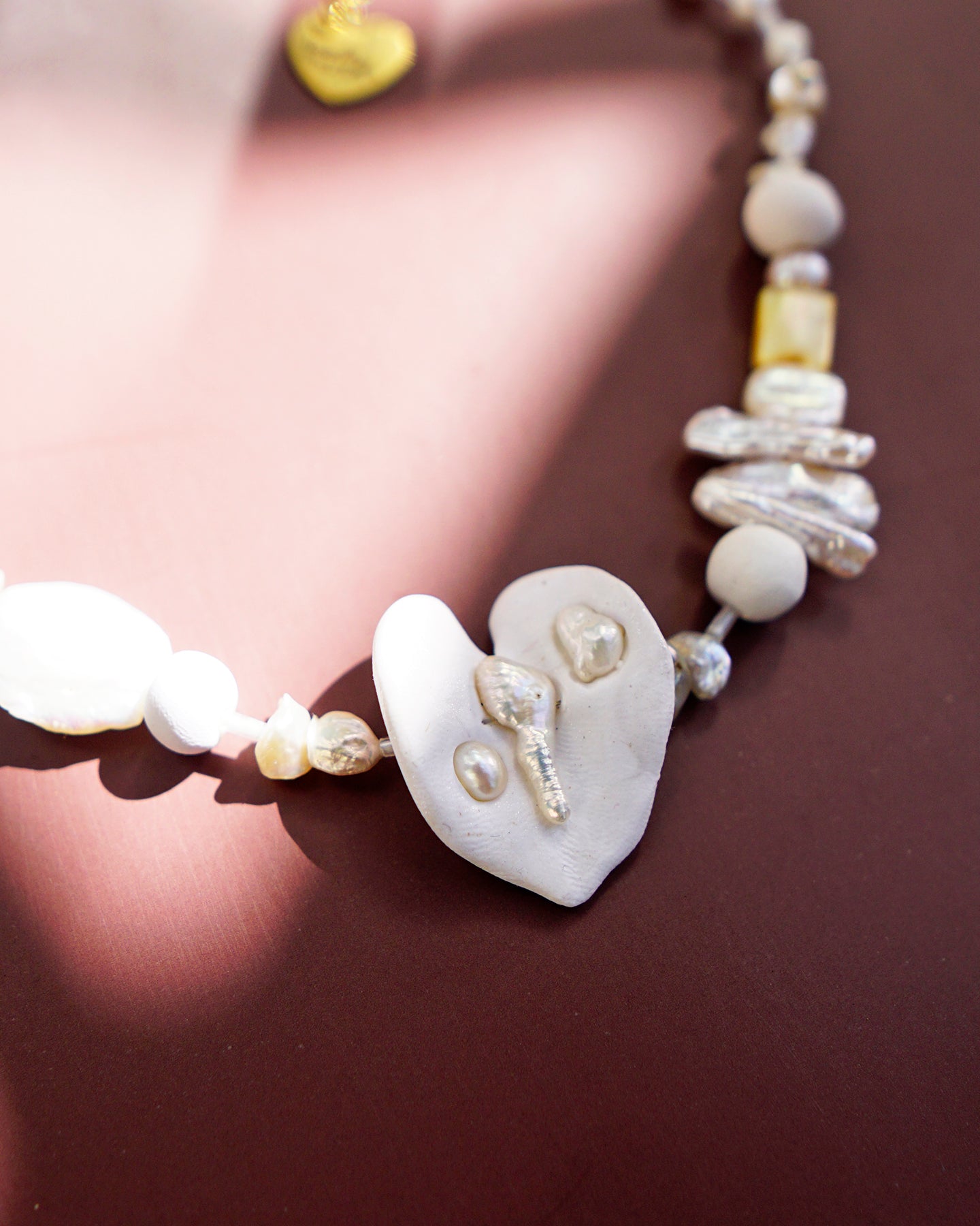 Anthurium Bloom Necklace in Pearly Ulap