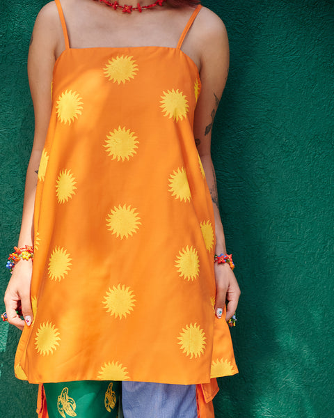Petal Mini Dress in Ponkan Araw
