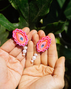 Babae Earrings in Pink Pop