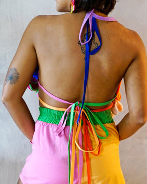 Bulaklak Bib Top in Bahaghari