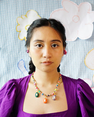 Colorful Pearl Necklace (Skinny)