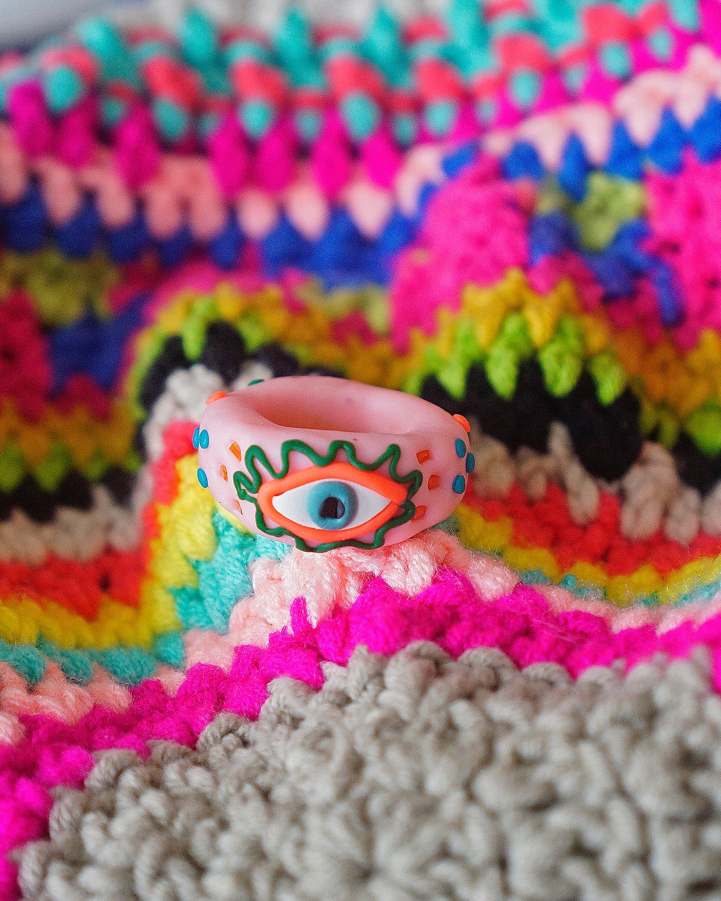 Eye See You Ring in Bubblegum
