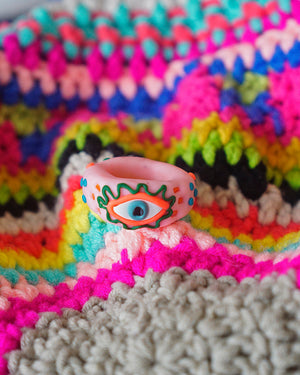 Eye See You Ring in Bubblegum