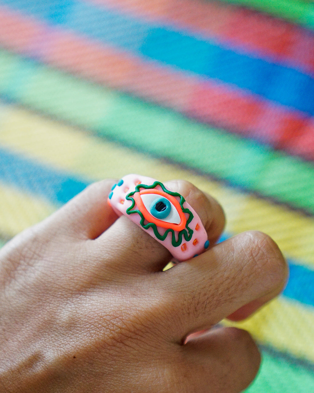 Eye See You Ring in Bubblegum