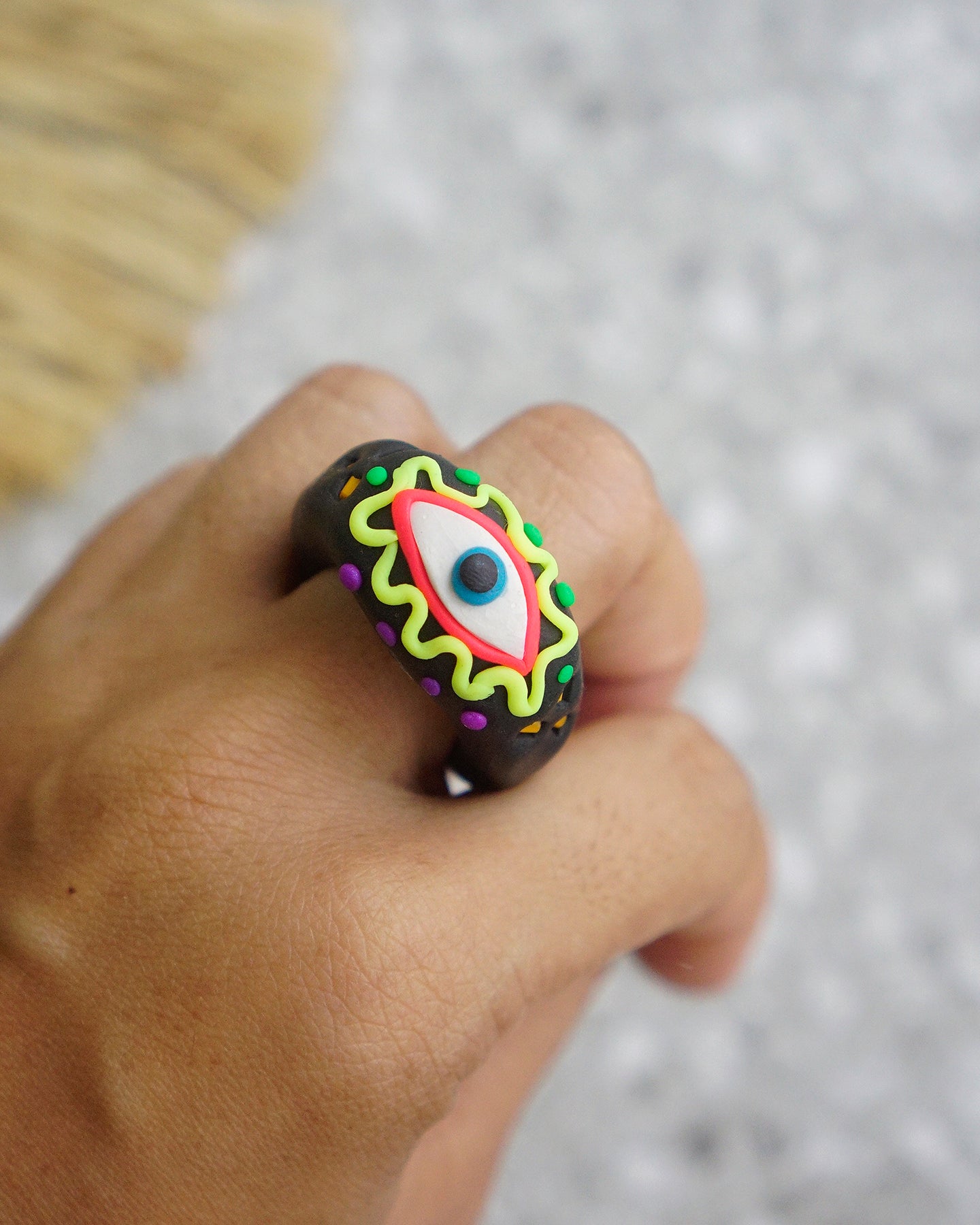 Eye See You Ring in Neon Pop