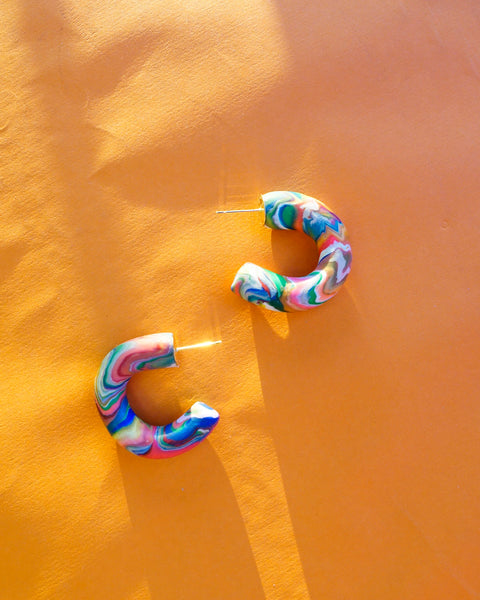 Mini Hoops in Ocean Pop