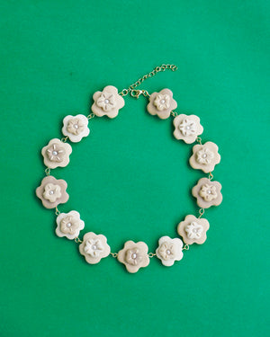 Chunky Bulaklak Choker in Crema