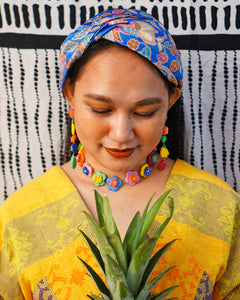 Chunky Bulaklak Choker in Kendi