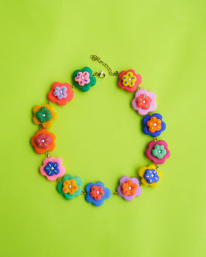 Chunky Bulaklak Choker in Kendi