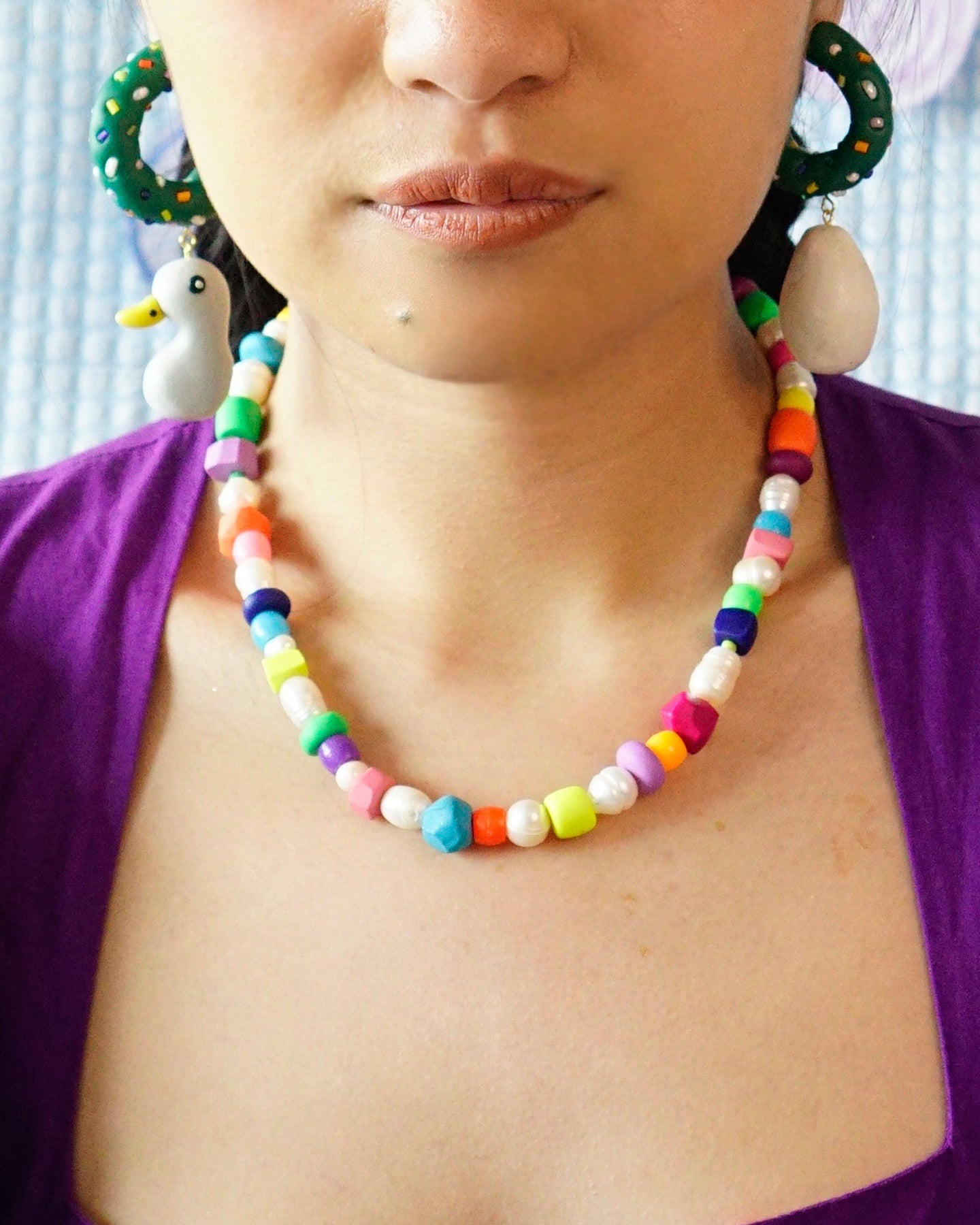 Colorful Pearl Necklace (Chunky)
