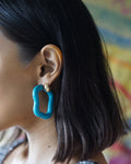 Isla Hoop in Dark Aqua